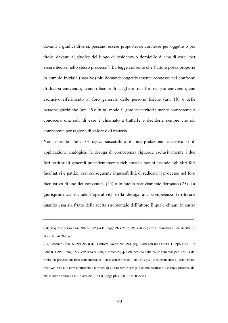 Estratto dalla tesi: Il litisconsorzio facoltativo