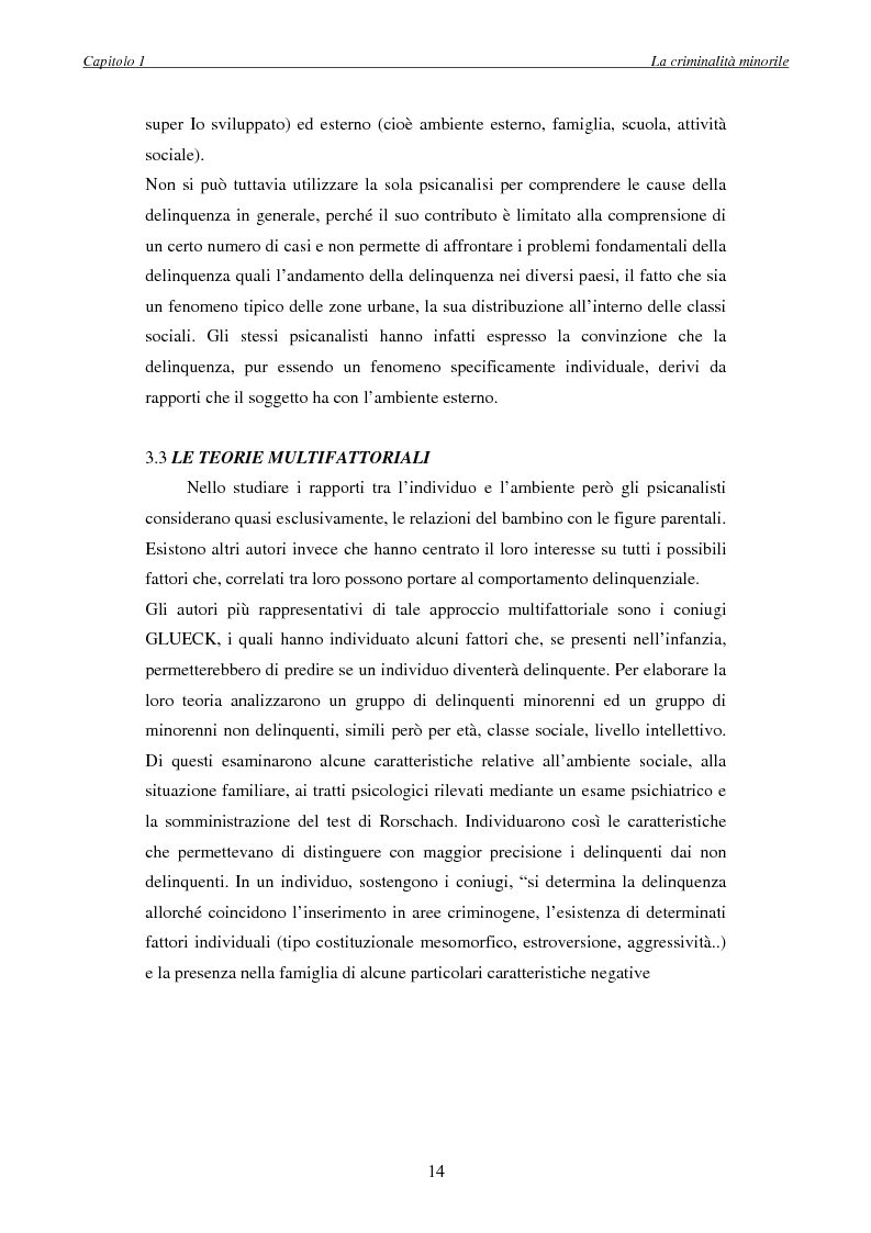 Estratto dalla tesi: Le comunità come risposta alla criminalità minorile