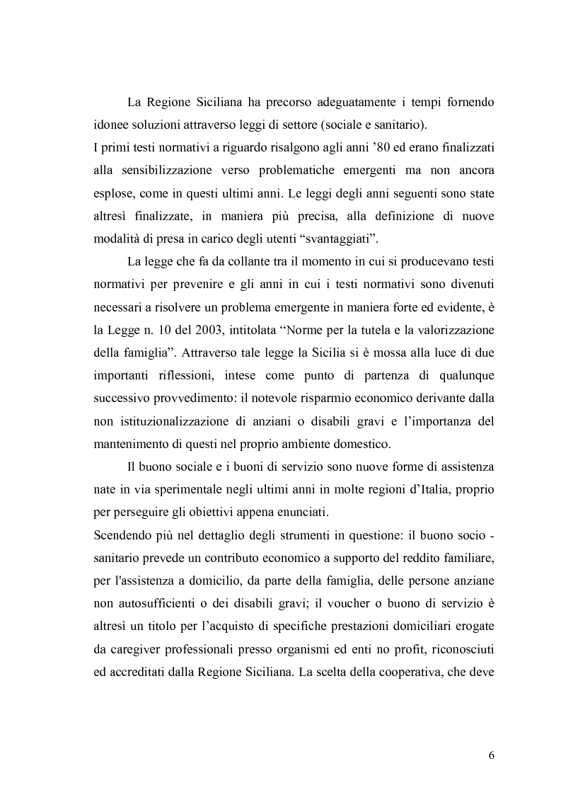 Anteprima della tesi: Le politiche socio – sanitarie in Sicilia. Ombre e luci sull’erogazione del buono socio - sanitario, Pagina 4