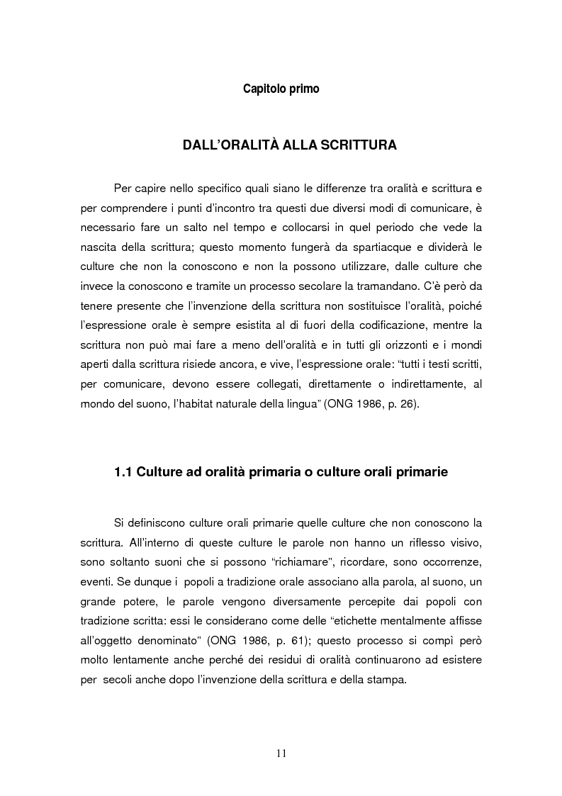 Anteprima della tesi: La comunicazione via SMS: un ritorno alla scrittura nell'era dell'oralità, Pagina 5