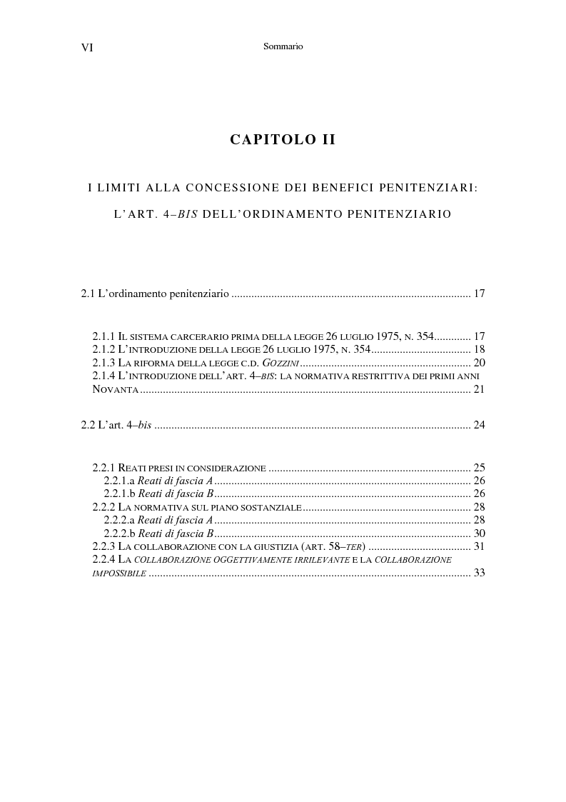Il Principio Di Irretroattivita Nell Esecuzione Della Pena L Art 4 Bis Dell Ordinamento Penitenziario Indice Pagina 2 Di 3