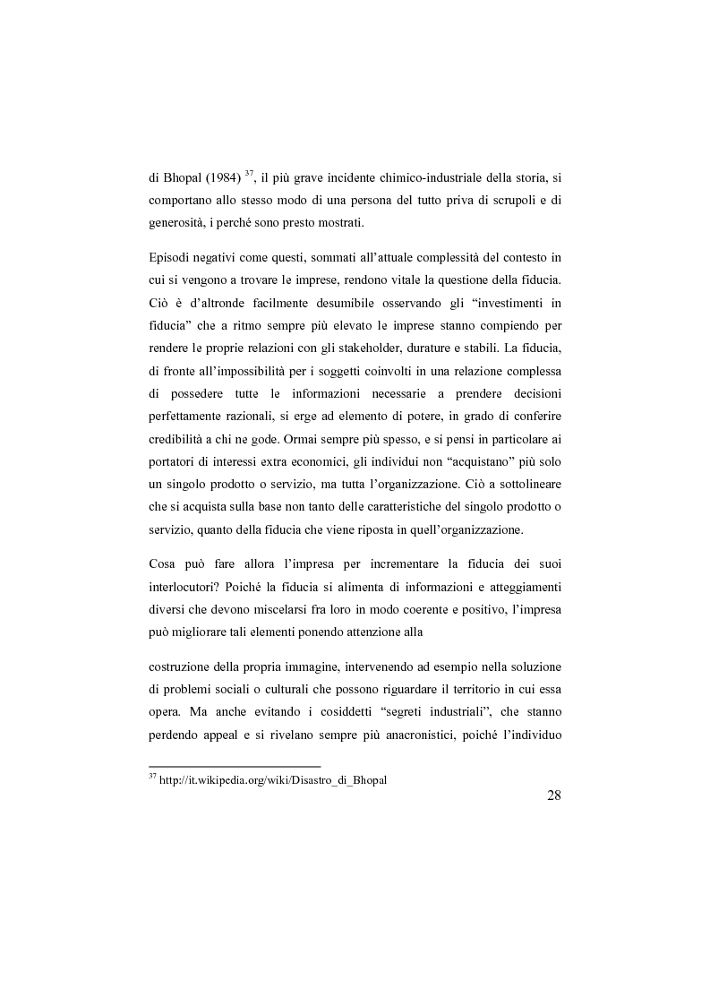 Estratto dalla tesi: La responsabilità sociale delle imprese: solo moda o qualcosa di più concreto?