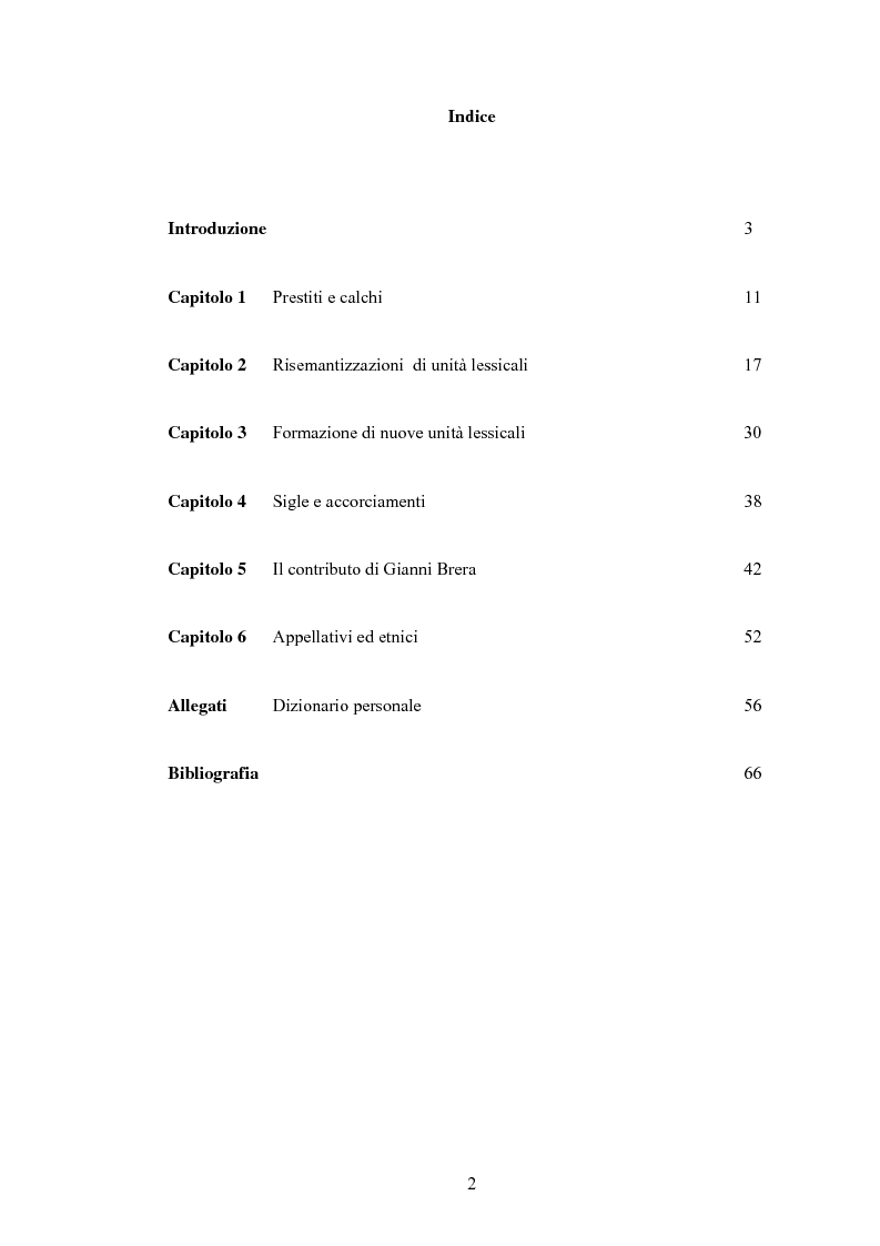 Indice della tesi: Catenaccio, contropiede e zona Cesarini: analisi della lingua speciale del calcio, Pagina 1