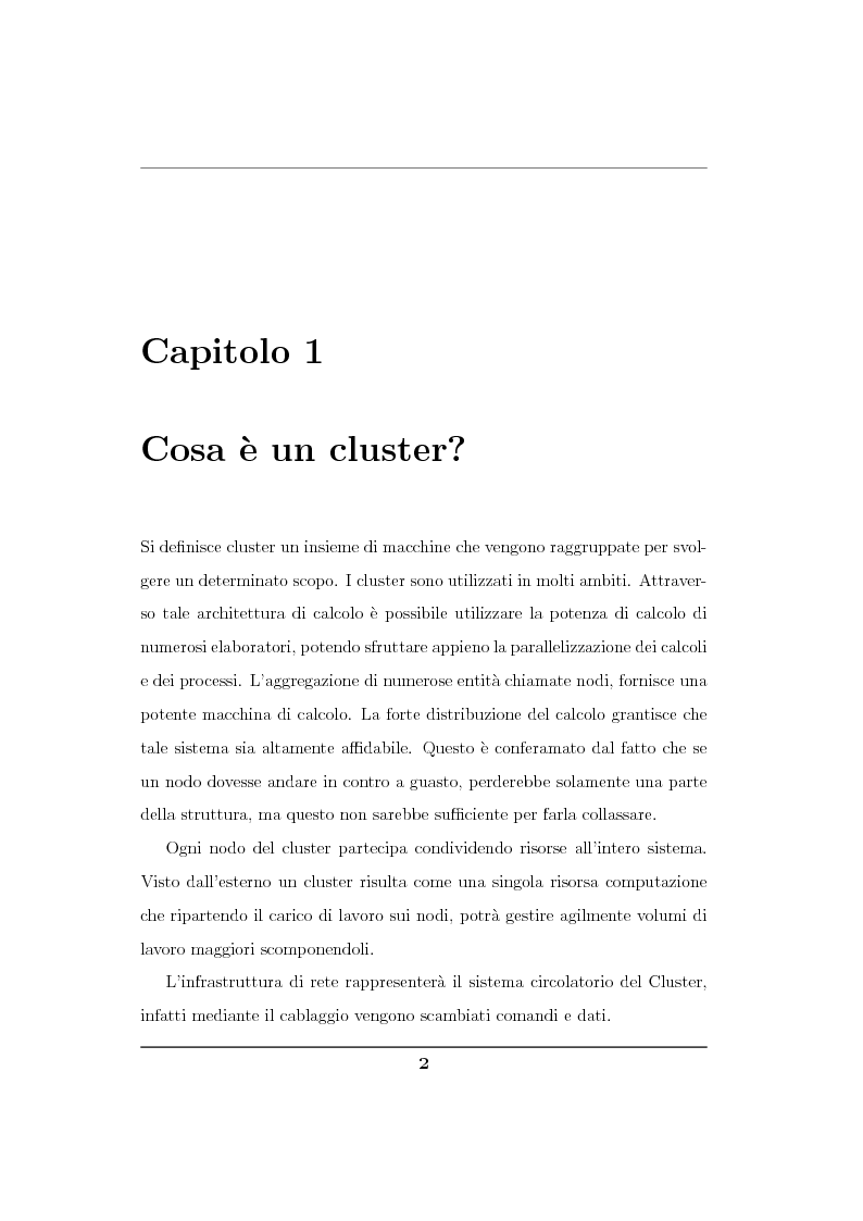 Anteprima della tesi: Analisi ed implementazione di un cluster di failover in ambiente Linux, Pagina 3