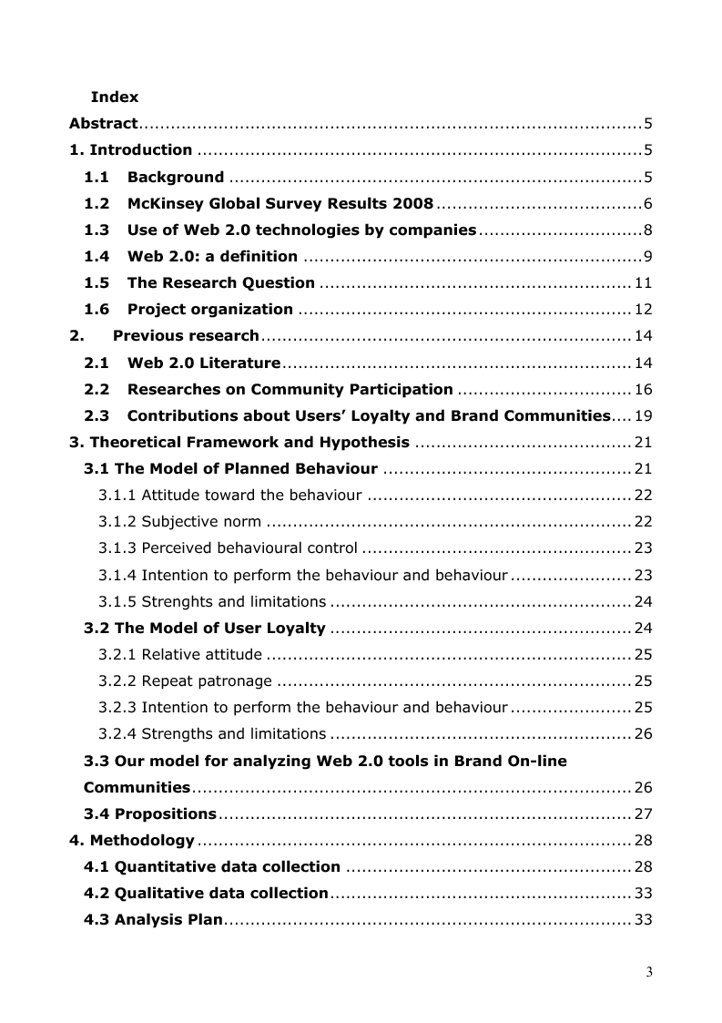 Indice della tesi: Companies and the ''Social Media Revolution''. The use of Web 2.0 tools for interaction with users., Pagina 1