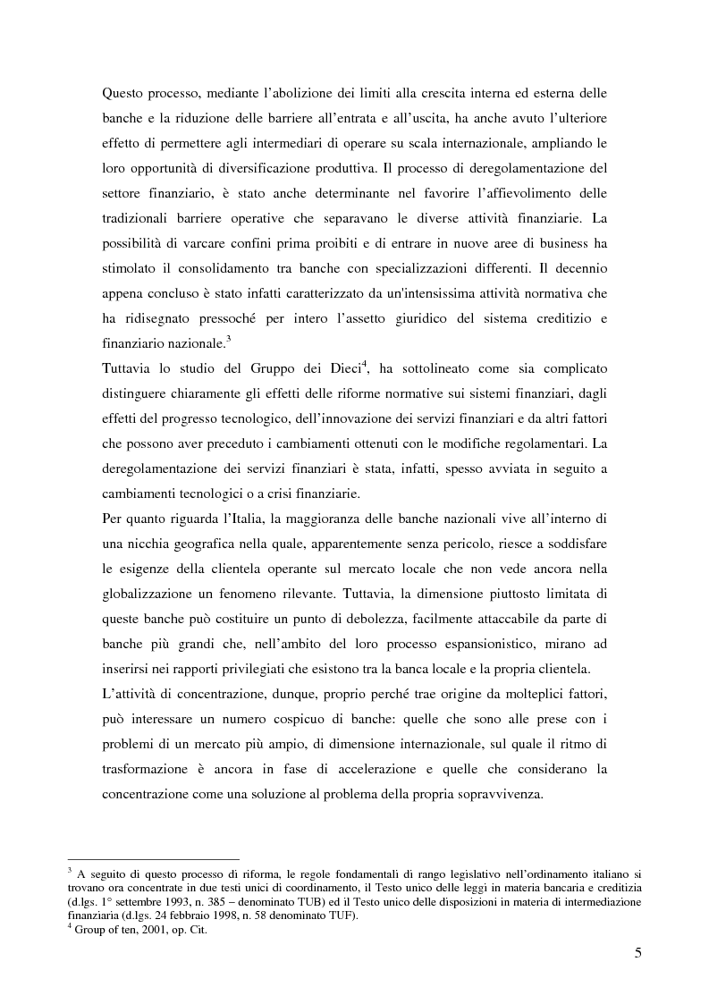 Anteprima della tesi: Le determinanti della creazione del valore nelle fusioni bancarie: evidenze empiriche del contesto italiano, Pagina 2