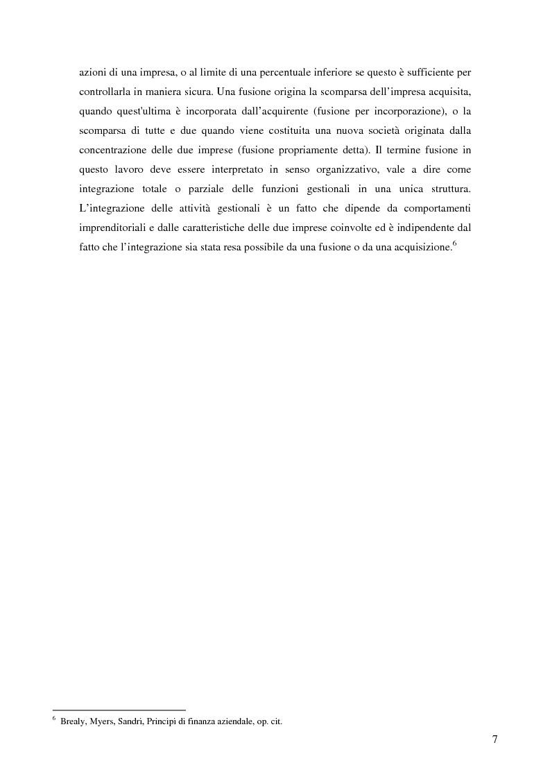 Anteprima della tesi: Le determinanti della creazione del valore nelle fusioni bancarie: evidenze empiriche del contesto italiano, Pagina 4