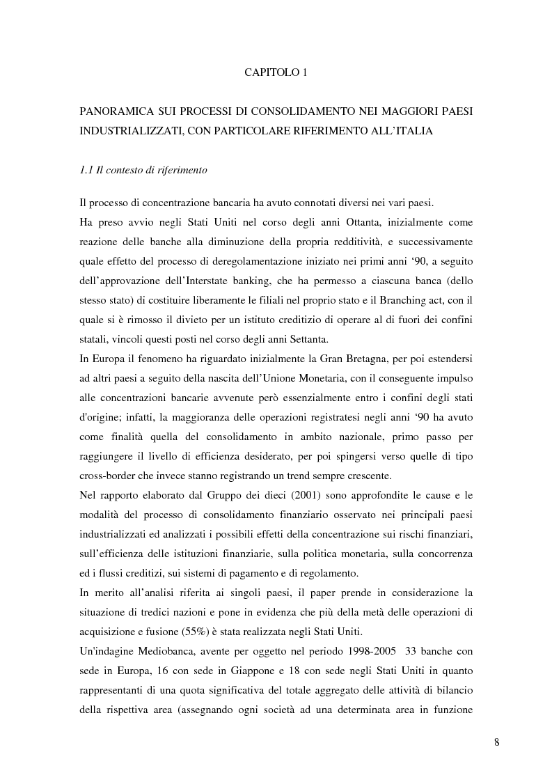 Anteprima della tesi: Le determinanti della creazione del valore nelle fusioni bancarie: evidenze empiriche del contesto italiano, Pagina 5