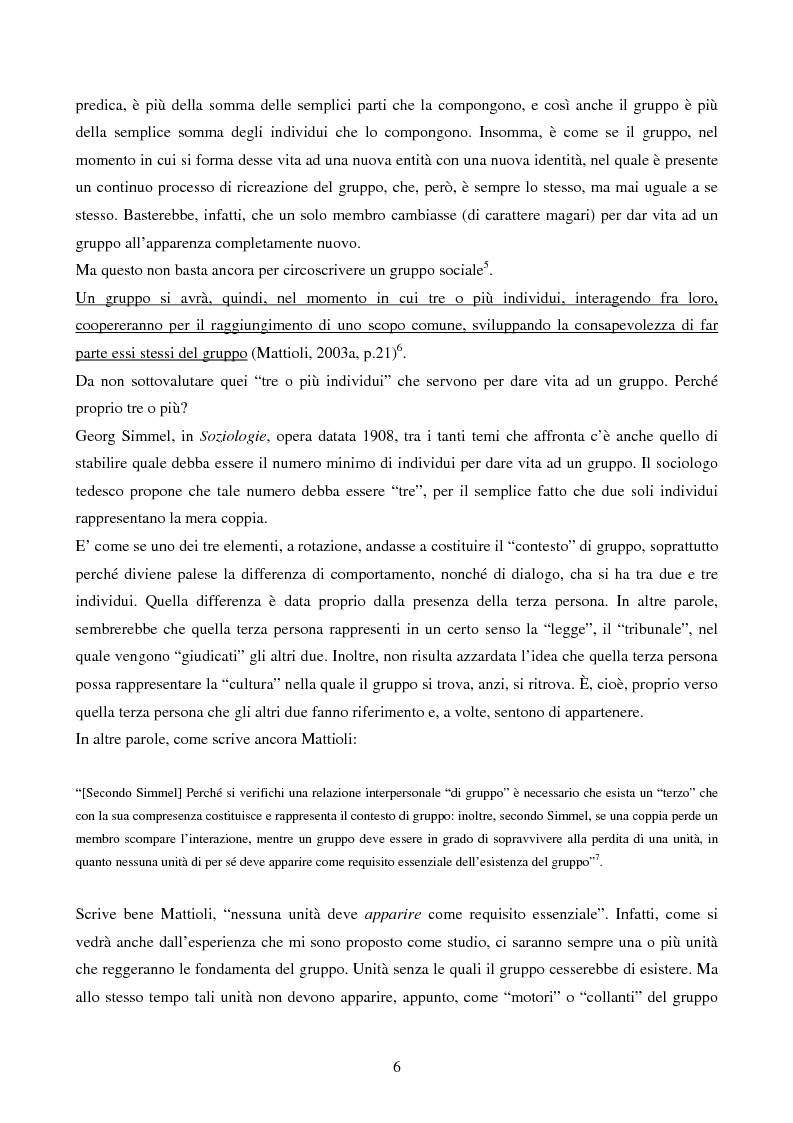 Anteprima della tesi: Dinamiche relazionali del gruppo creativo: il caso "Spaghetti Spin Doctors", Pagina 5