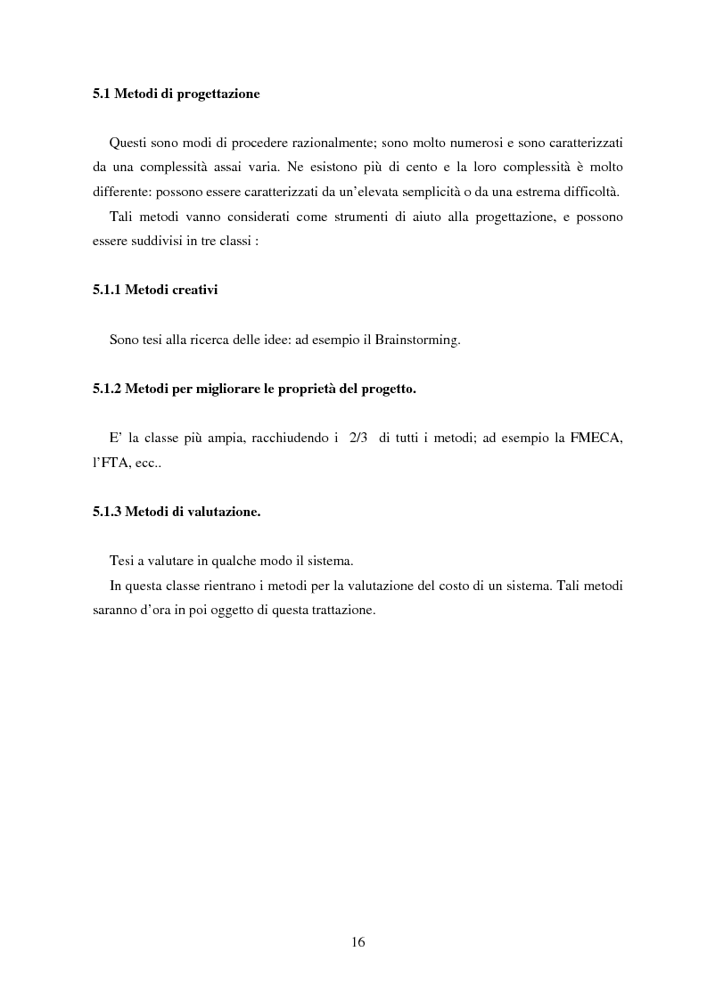 Anteprima della tesi: Metodologie orientate alla riduzione dei costi durante la progettazione con particolare riguardo al Life Cycle Cost, Pagina 11