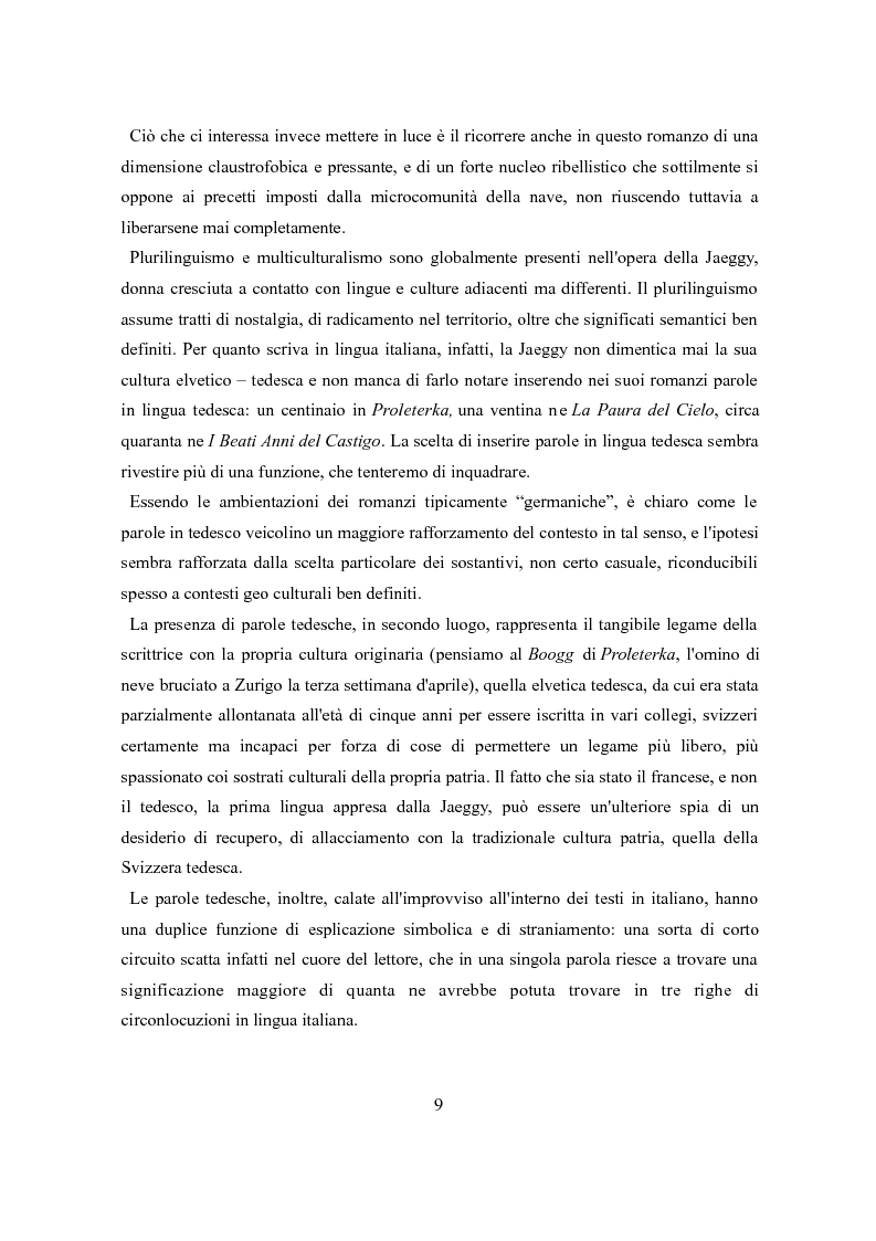 Estratto dalla tesi: Le geometrie irrequiete di Fleur Jaeggy