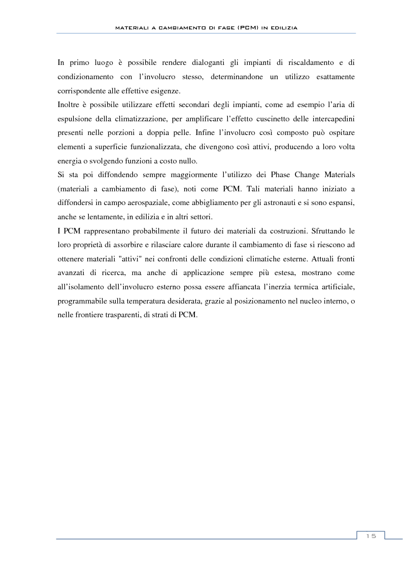 Anteprima della tesi: Materiali a cambiamento di fase in edilizia (PCM) - Sperimentazioni sull'involucro a blocchi portanti e su rivestimenti ad intonaco, Pagina 9