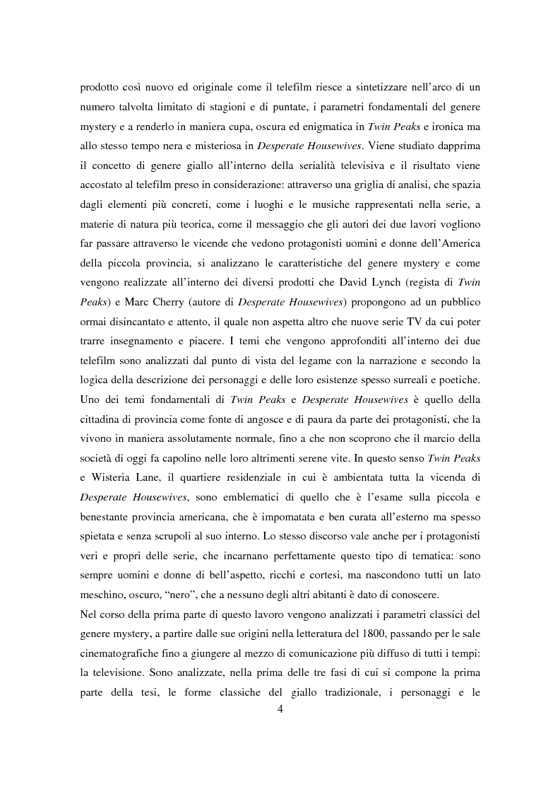 Anteprima della tesi: Da Twin Peaks a Desperate Housewives: il mystery nella serialità americana, Pagina 2