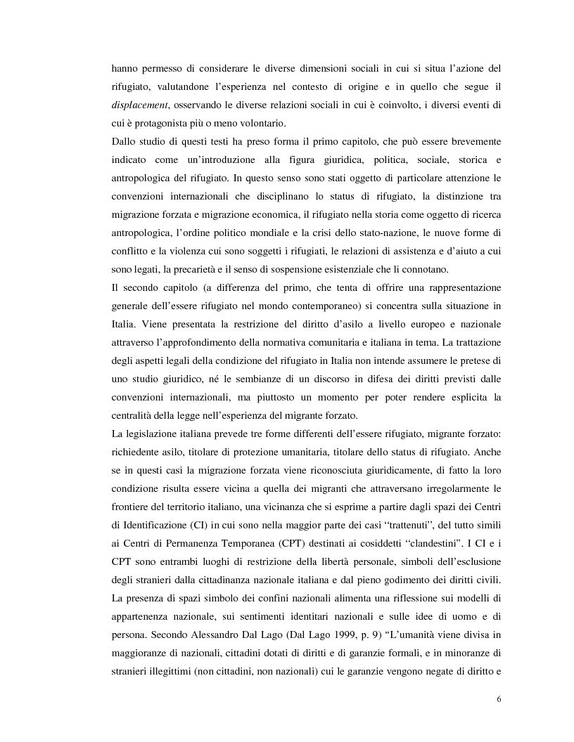 Anteprima della tesi: La migrazione forzata dei rifugiati. Prospettive antropologiche, normativa ed esperienze., Pagina 3