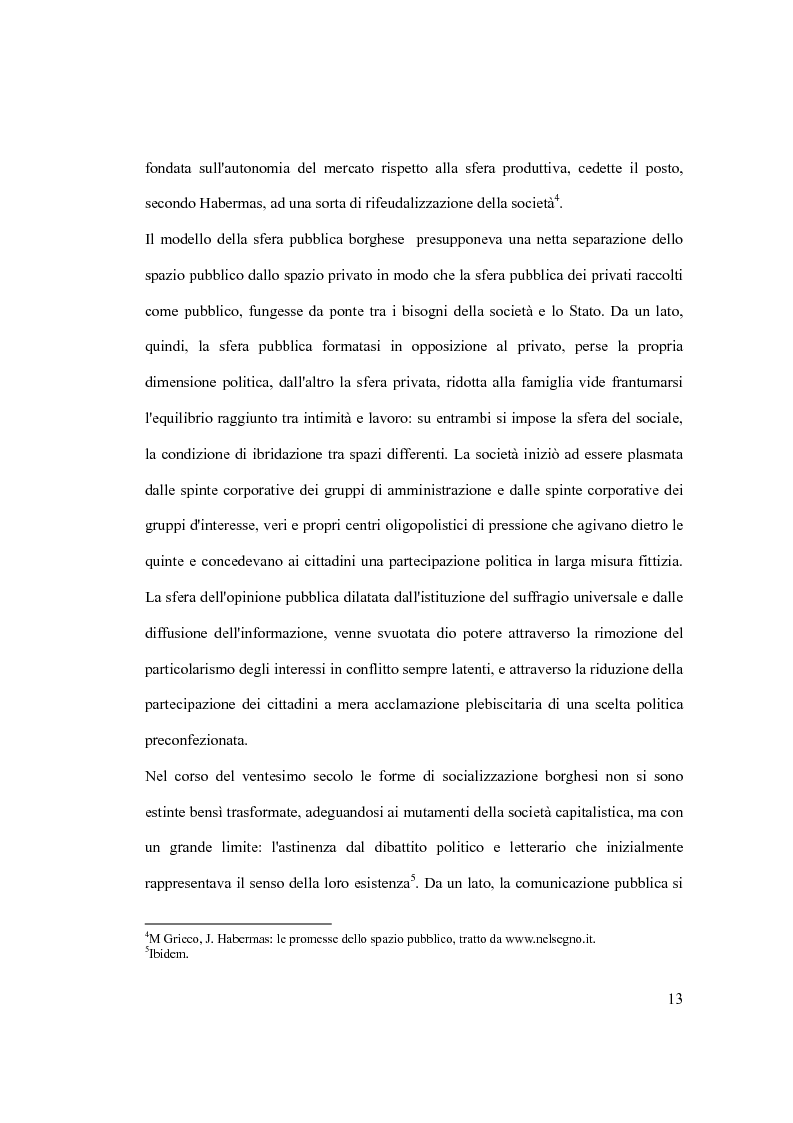 Estratto dalla tesi: Sfera pubblica e soggetto politico