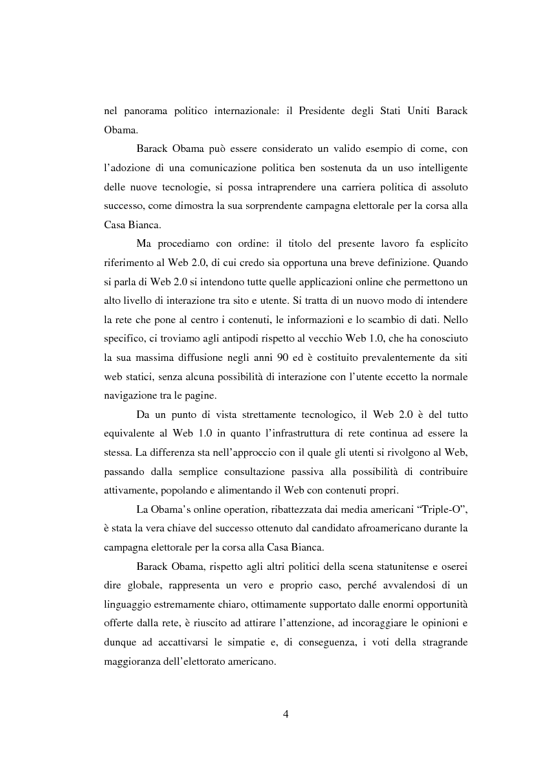 Anteprima della tesi: The Triple-O Victory: Obama e la comunicazione politica Web 2.0, Pagina 2