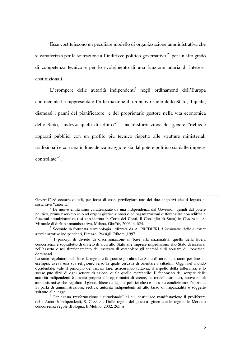 Estratto dalla tesi: Le autorità amministrative indipendenti