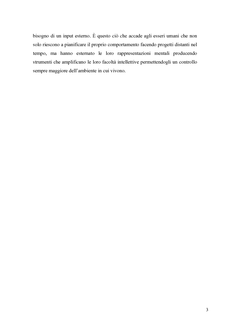 Anteprima della tesi: Le rappresentazioni mentali, una prospettiva biologica, Pagina 3