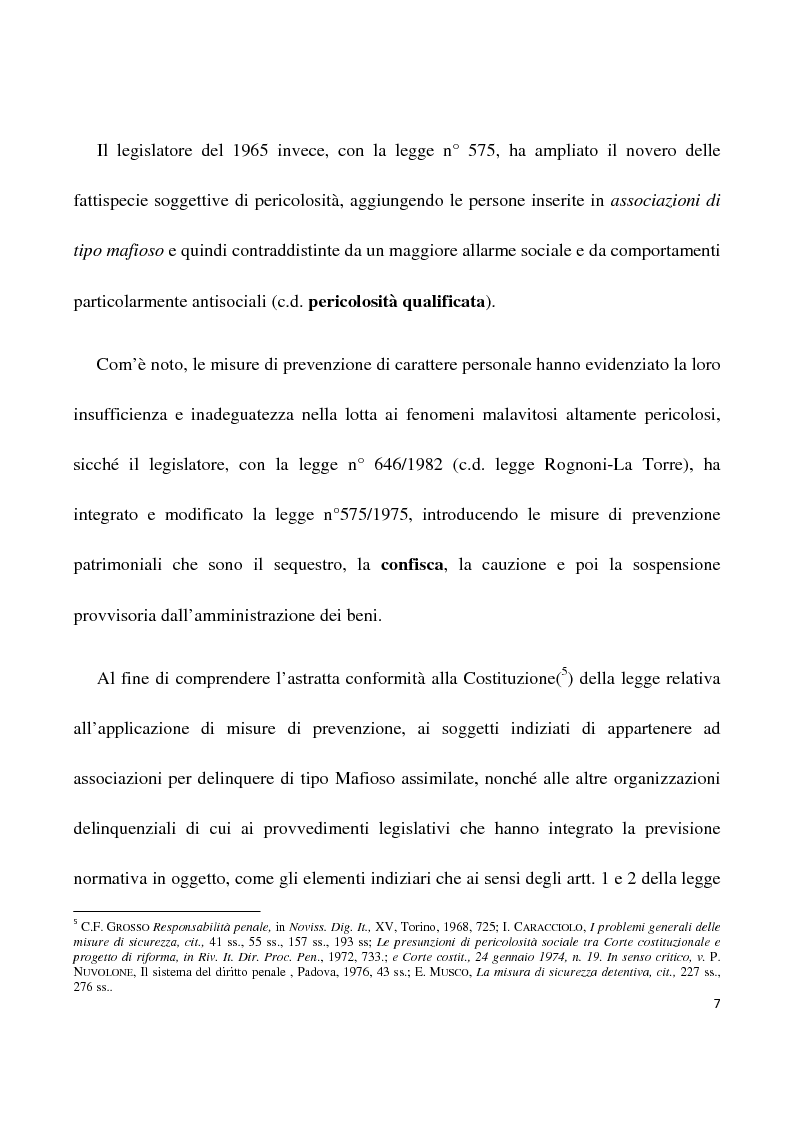 Anteprima della tesi: La confisca dei beni nei procedimenti per i reati di criminalità organizzata, Pagina 4
