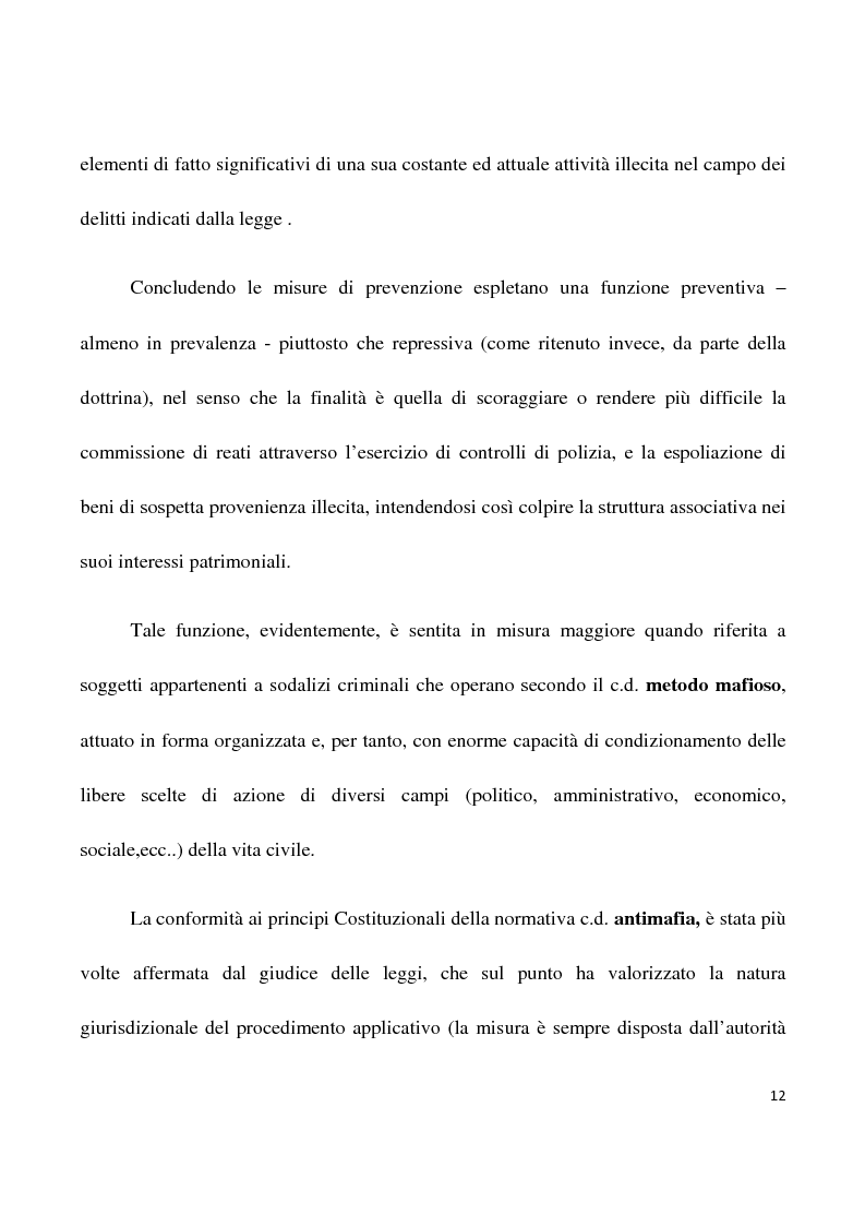 Anteprima della tesi: La confisca dei beni nei procedimenti per i reati di criminalità organizzata, Pagina 9