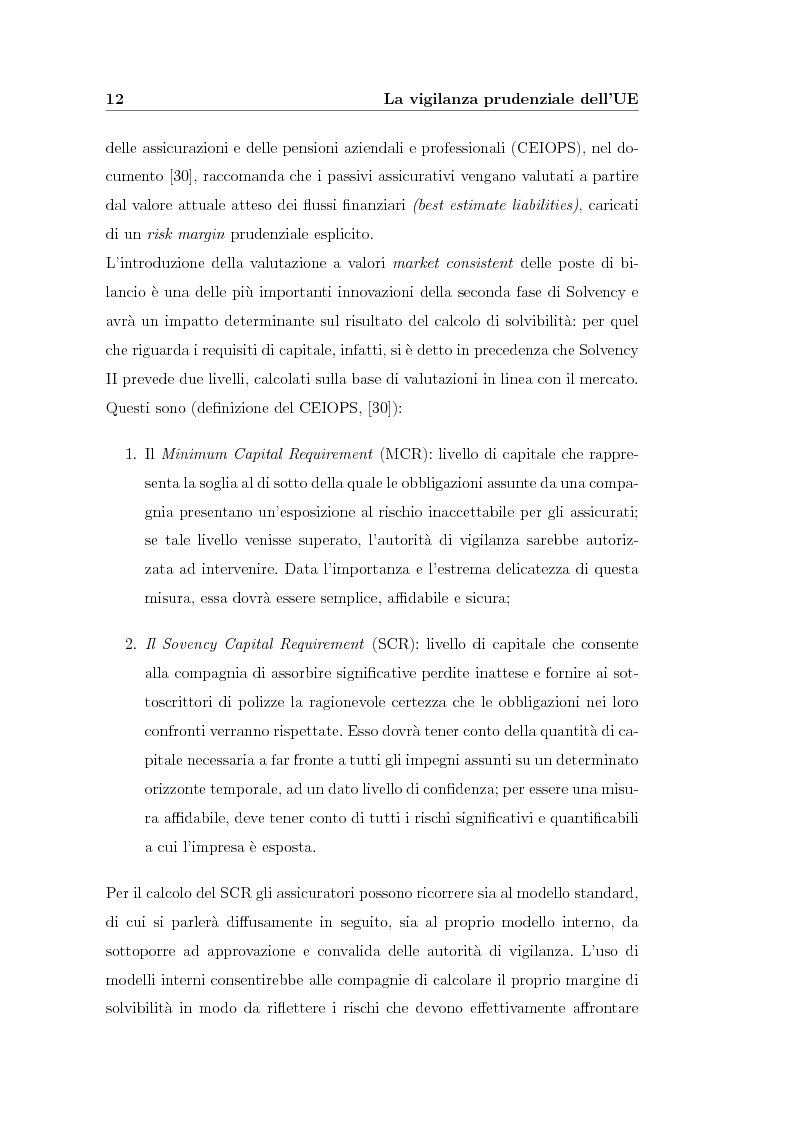 Anteprima della tesi: Verso Solvency II: gli studi di impatto quantitativo e la tematica del costo del capitale, Pagina 12