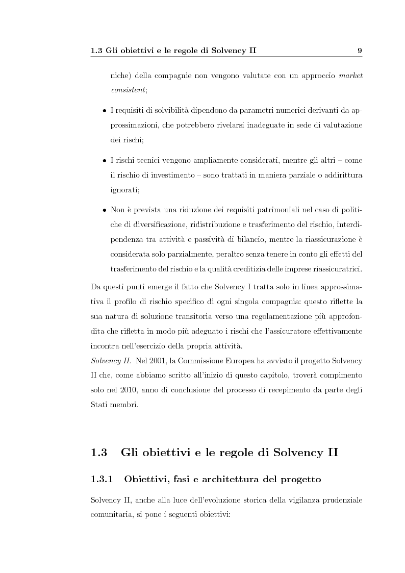 Anteprima della tesi: Verso Solvency II: gli studi di impatto quantitativo e la tematica del costo del capitale, Pagina 9