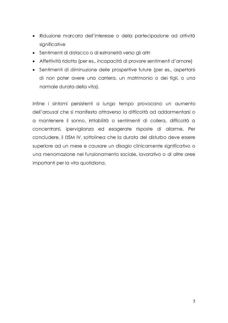 Anteprima della tesi: Esperienze pregresse di abuso sessuale e disturbi alimentari, Pagina 5