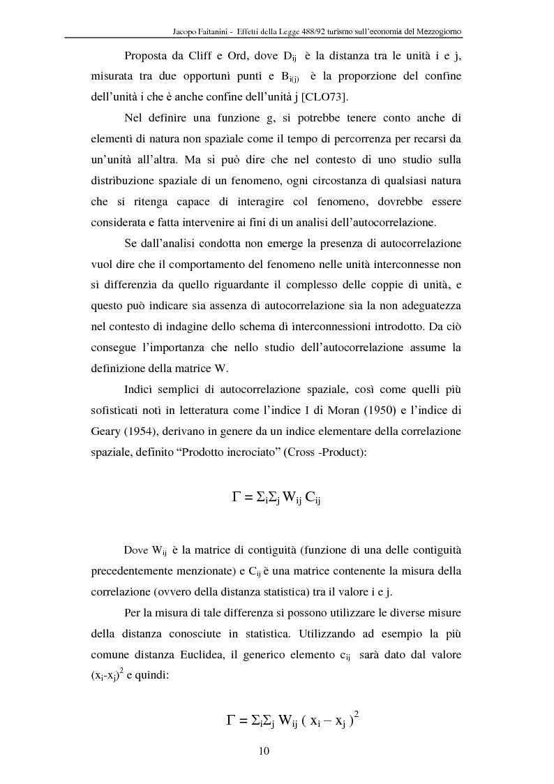 Anteprima della tesi: Effetti della legge 488/92 Turismo nel Mezzogiorno, Pagina 8