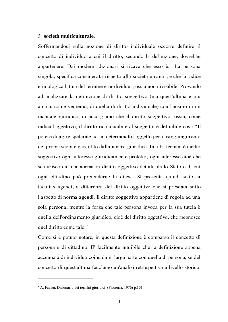 Anteprima della tesi: Diritti individuali e collettivi nella società multiculturale, Pagina 2
