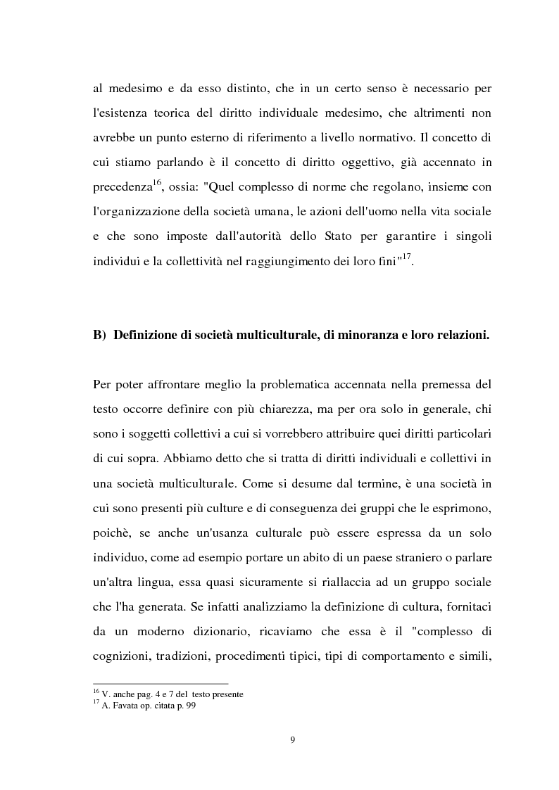 Anteprima della tesi: Diritti individuali e collettivi nella società multiculturale, Pagina 7