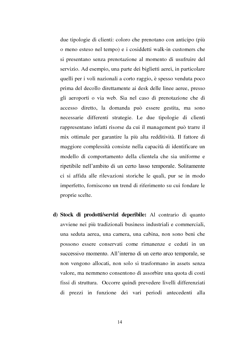 Anteprima della tesi: Lo Yield Management nel settore turistico ricettivo: il caso Hotel da Vinci, Pagina 11