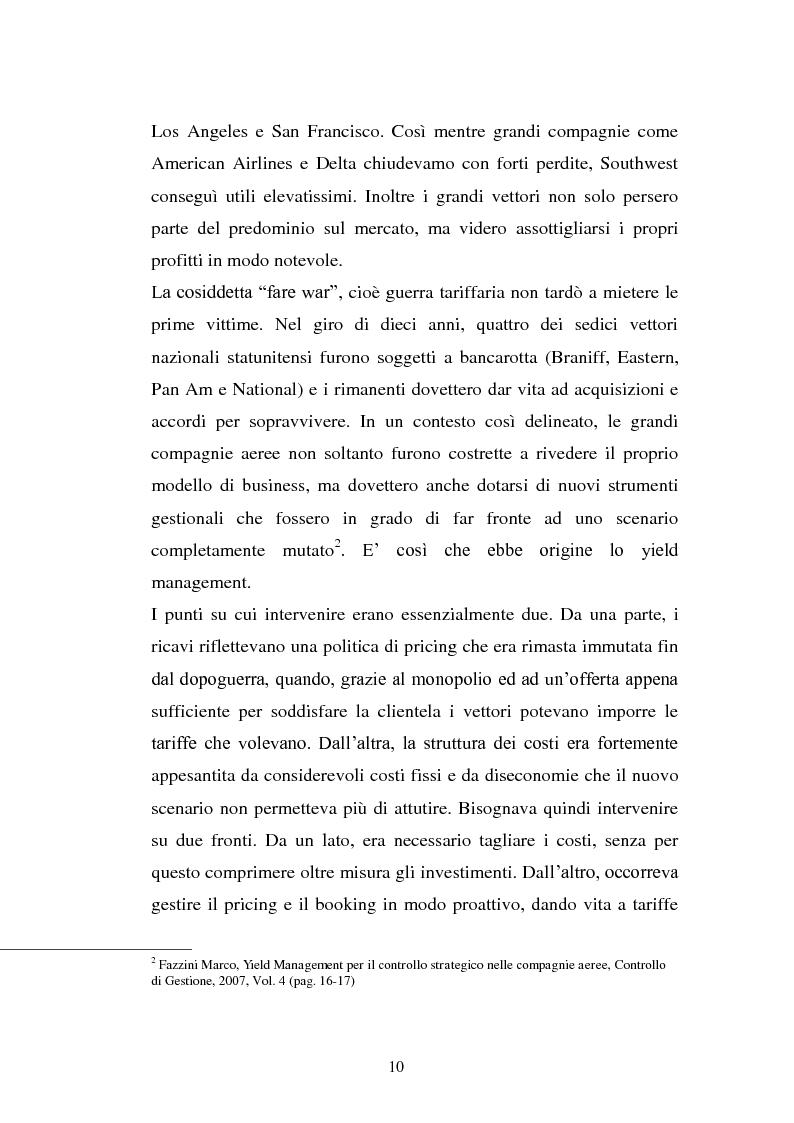 Anteprima della tesi: Lo Yield Management nel settore turistico ricettivo: il caso Hotel da Vinci, Pagina 7