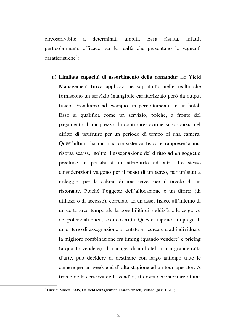 Anteprima della tesi: Lo Yield Management nel settore turistico ricettivo: il caso Hotel da Vinci, Pagina 9
