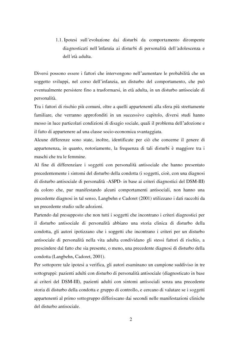 Anteprima della tesi: Disturbi del comportamento, fenomeni aggressivi e fattori di rischio. Un'indagine della corrispondenza tra letteratura e dati clinici di un'ASL del Piemonte., Pagina 7