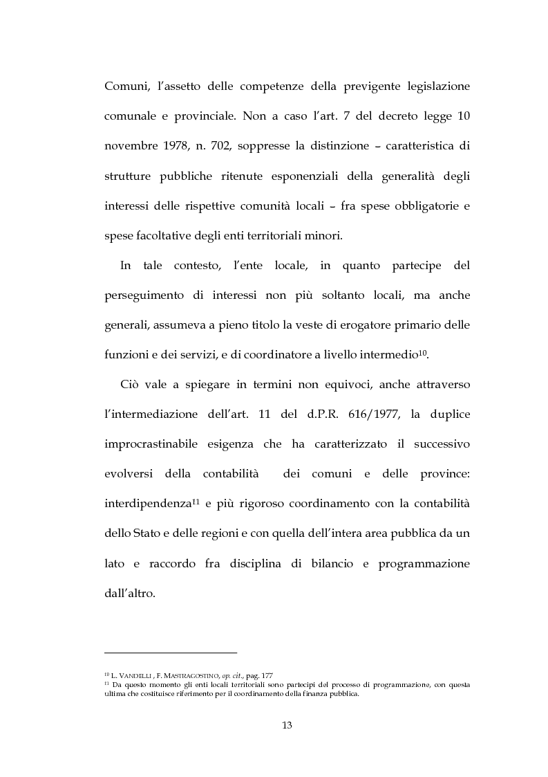 Anteprima della tesi: La decisione di bilancio negli Enti Locali, Pagina 11