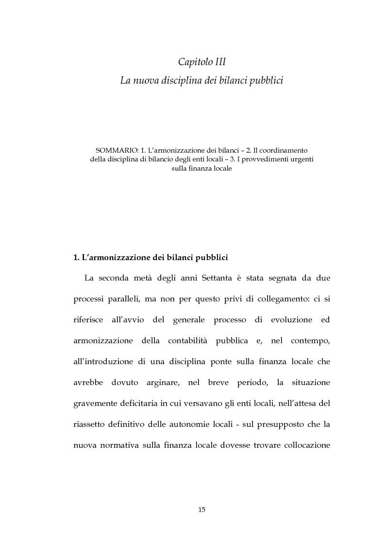 Anteprima della tesi: La decisione di bilancio negli Enti Locali, Pagina 13