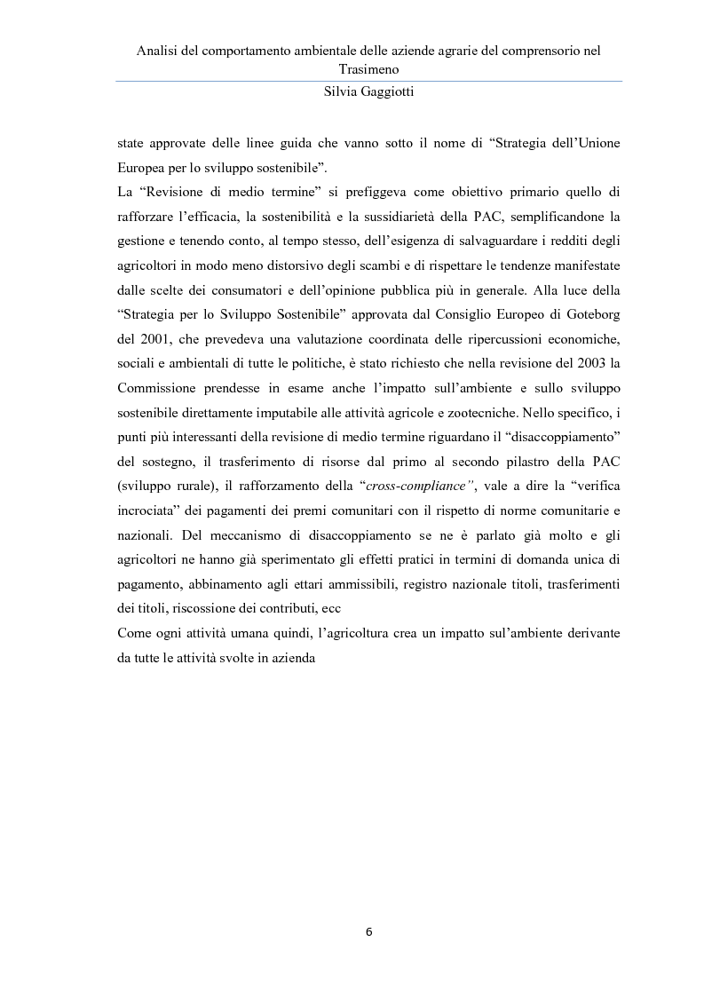 Anteprima della tesi: Analisi del comportamento ambientale delle aziende agrarie nel comprensorio del Trasimeno, Pagina 2