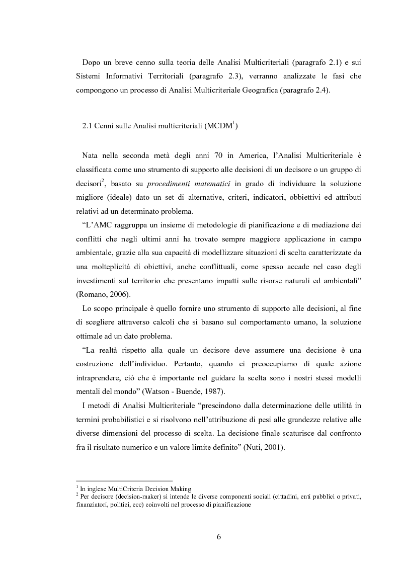 Anteprima della tesi: L'analisi multicriteriale geografica per lo studio della multifunzionalità: una applicazione al settore vitivinicolo, Pagina 6