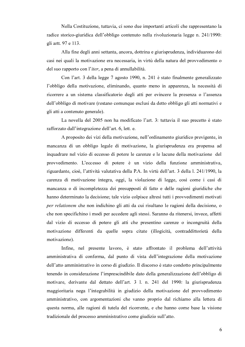 Anteprima della tesi: La motivazione del provvedimento amministrativo: evoluzione e prospettive, Pagina 2
