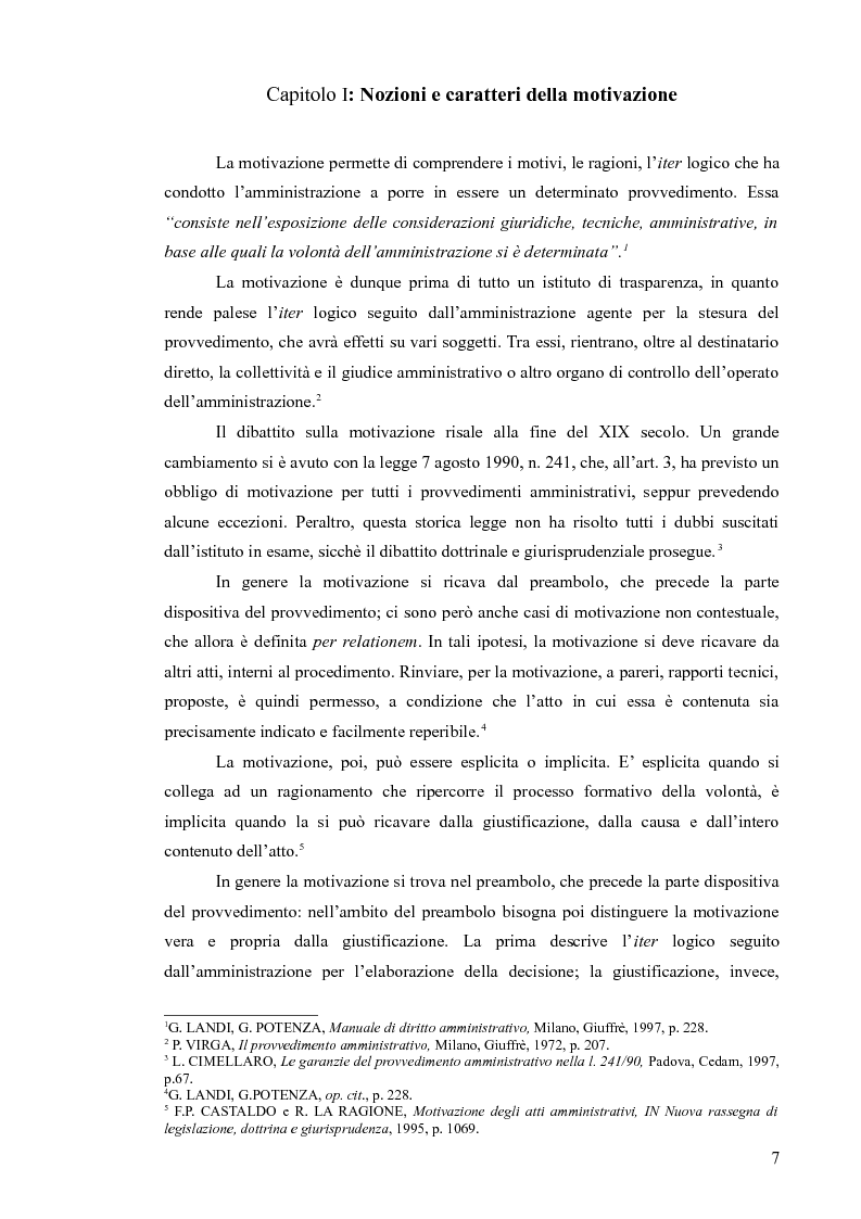 Anteprima della tesi: La motivazione del provvedimento amministrativo: evoluzione e prospettive, Pagina 3