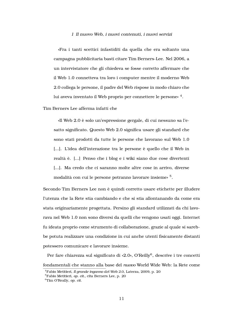 Anteprima della tesi: Problemi di affidabilità dei contenuti generati dagli utenti nel Web 2.0. Un'analisi del caso ''Wikipedia''., Pagina 6