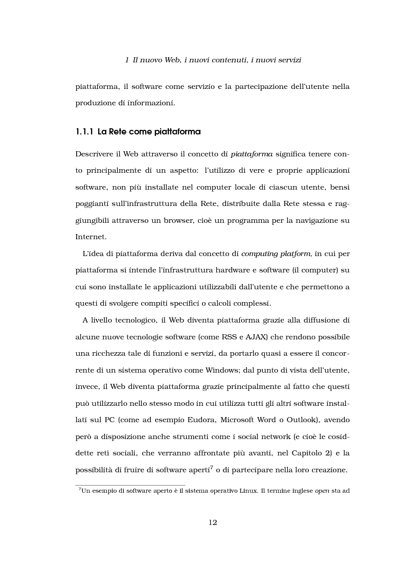 Anteprima della tesi: Problemi di affidabilità dei contenuti generati dagli utenti nel Web 2.0. Un'analisi del caso ''Wikipedia''., Pagina 7