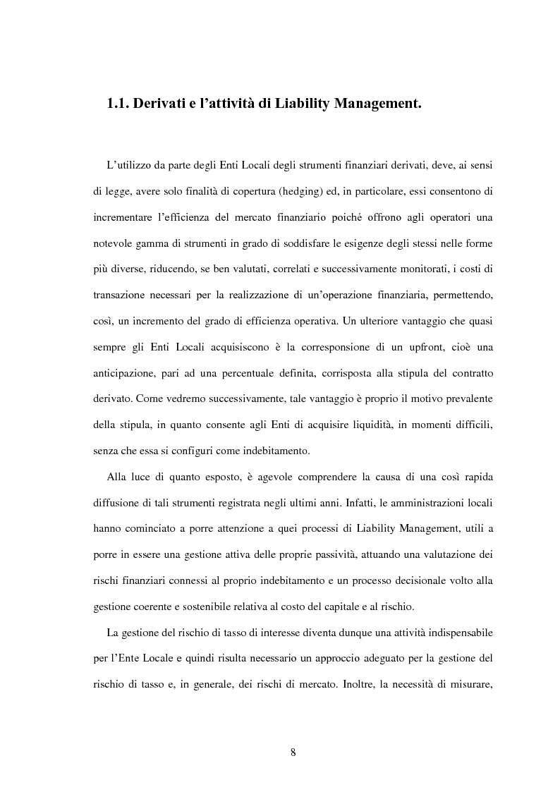 Anteprima della tesi: L'utilizzo dei derivati negli enti locali: opportunità e limiti, Pagina 6