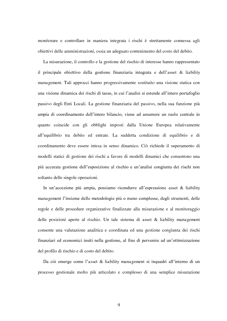 Anteprima della tesi: L'utilizzo dei derivati negli enti locali: opportunità e limiti, Pagina 7