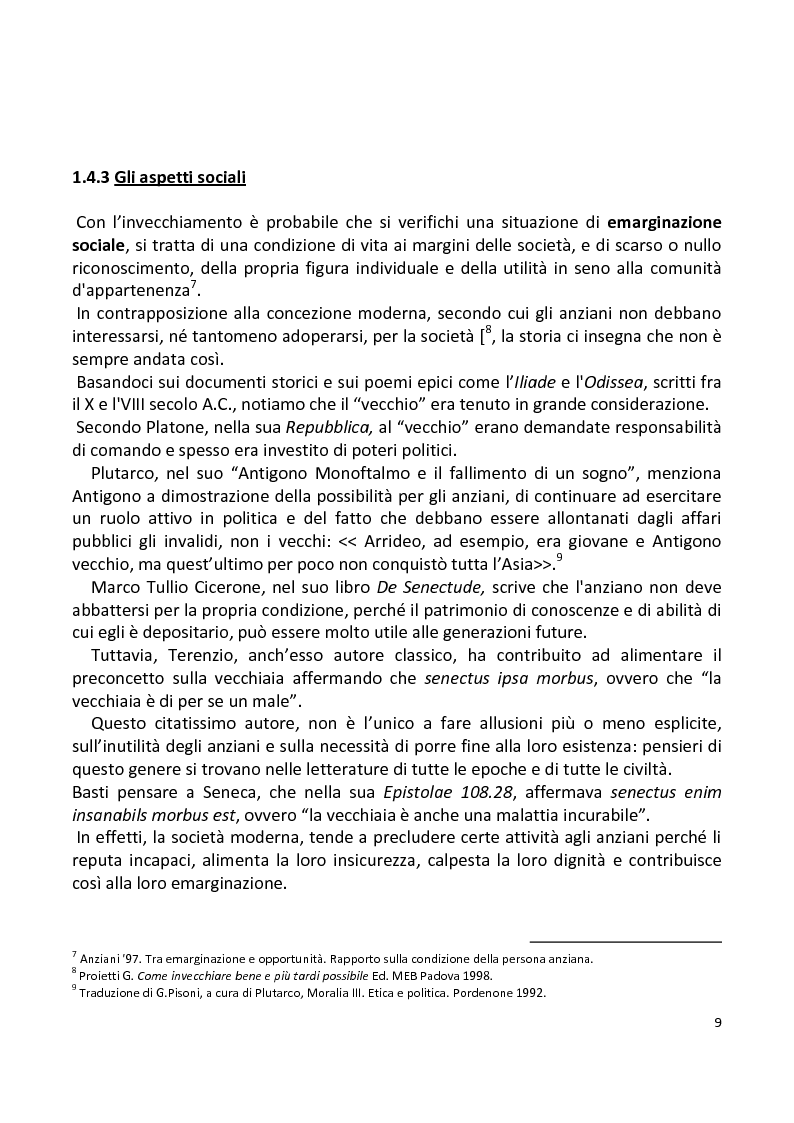 Anteprima della tesi: Stili di vita degli anziani di Capaci. I risultati di un'indagine campionaria., Pagina 6
