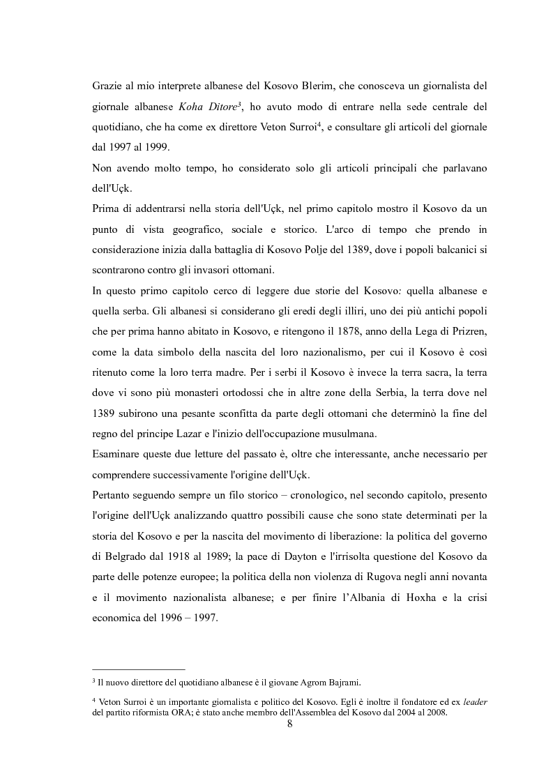 Anteprima della tesi: UçK: l'esercito di liberazione del Kosovo, Pagina 4