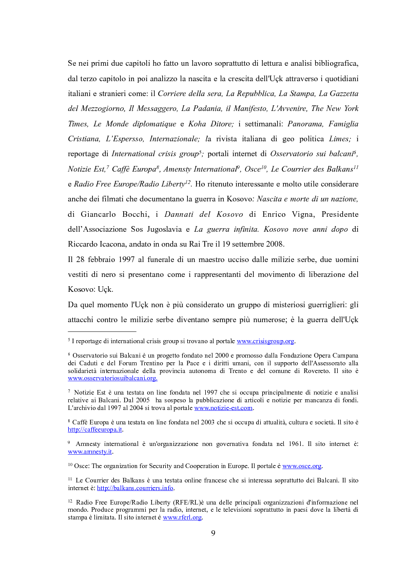Anteprima della tesi: UçK: l'esercito di liberazione del Kosovo, Pagina 5