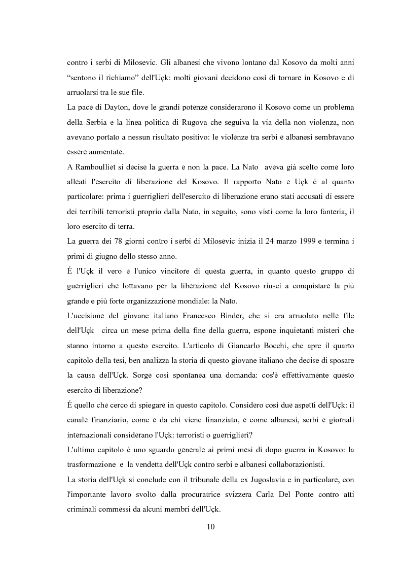 Anteprima della tesi: UçK: l'esercito di liberazione del Kosovo, Pagina 6