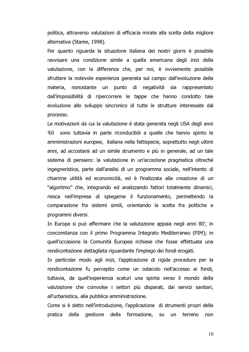Anteprima della tesi: Valutazione e monitoraggio della formazione. Un caso di studio., Pagina 2