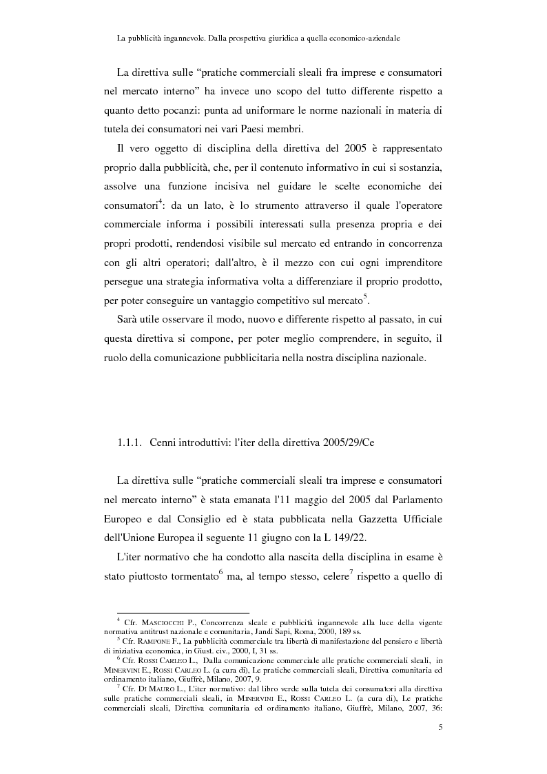 Anteprima della tesi: La pubblicità ingannevole. Dalla prospettiva giuridica a quella economico-aziendale., Pagina 2